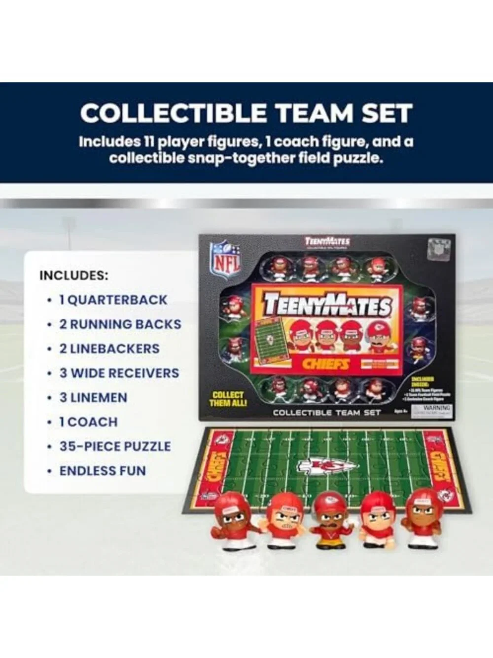Fun NFL Football Action Figures Gift Set - Perfect for Party Animal Fans!